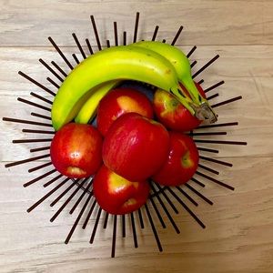 •NEVER USED• Modern Metal Art Fruit Bowl/ Contemporary Table Centrepiece